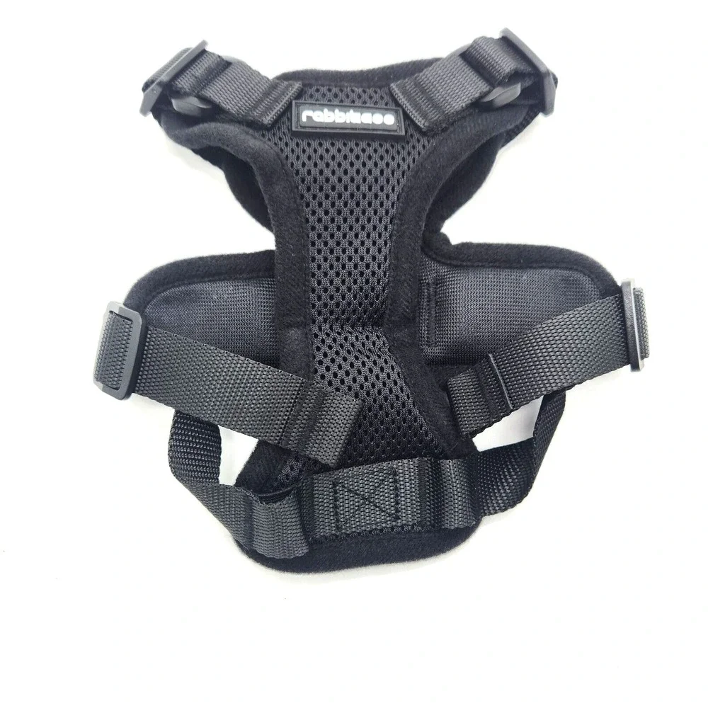 rabbitgoo Cat Harness Leash Breathable Reflective Strip Jacket Extra Small Black